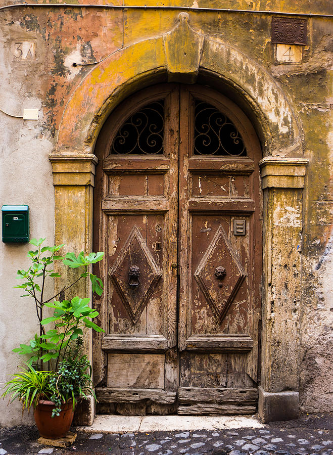 Roman Door Photograph by Mike Evangelist