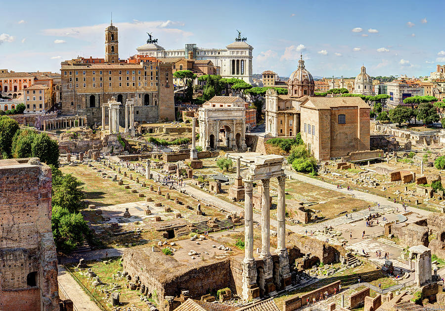 Roman Forum and Capitoline Hill from Palatine Photograph by Weston Westmoreland