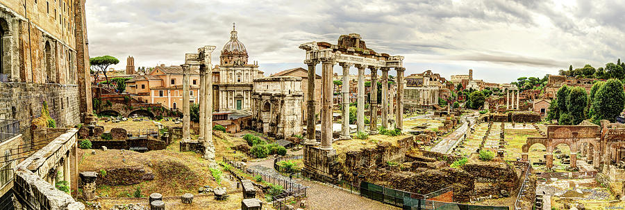 Roman Forum and Tabularium Photograph by Weston Westmoreland