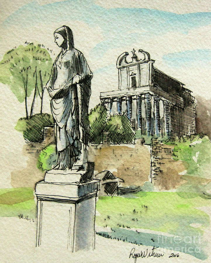 Roman Forum Painting by Roger Witmer