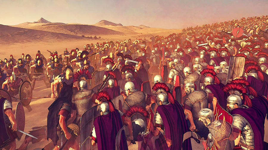 Roman Legion In Battle - 20 Painting by AM FineArtPrints