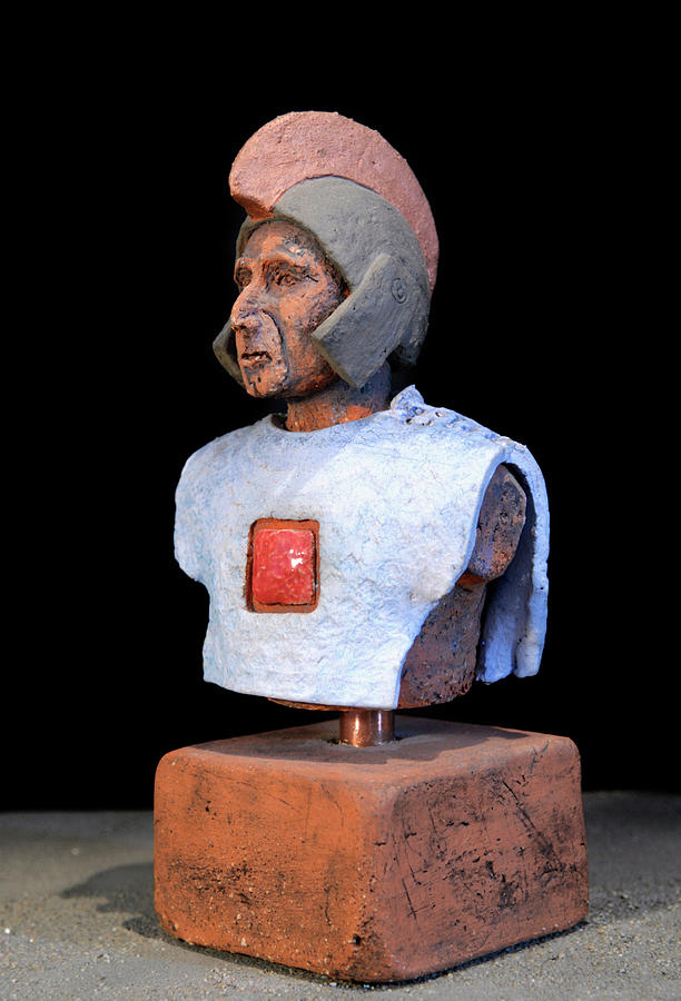 Roman Legionaire - Warrior - ancient Rome - Roemer - Romeinen - Antichi Romani - Romains - Romarere  Sculpture by Helga Pohlen \ Urft Valley Art