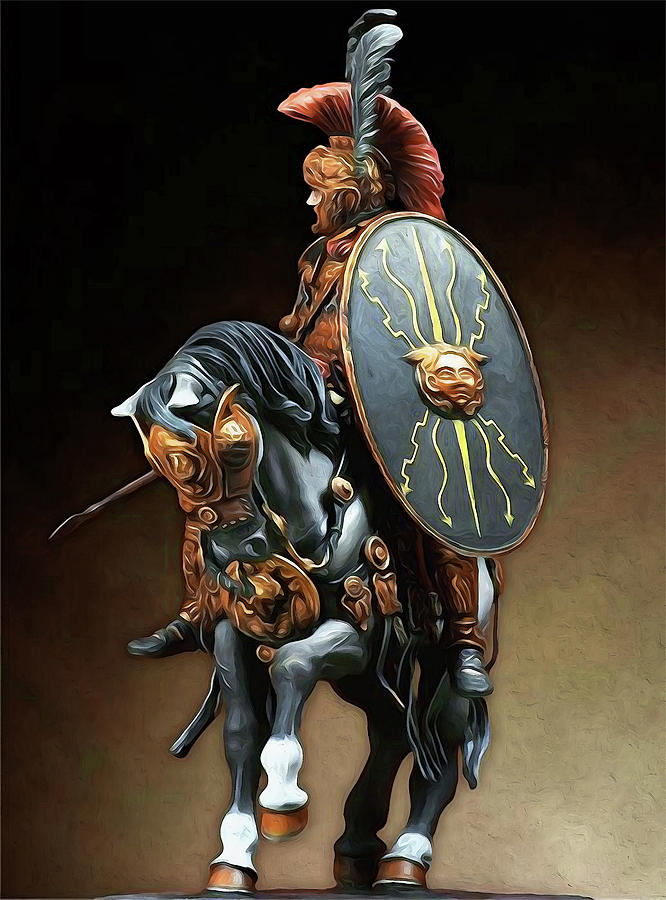 Roman Legionary Knight Painting by AM FineArtPrints