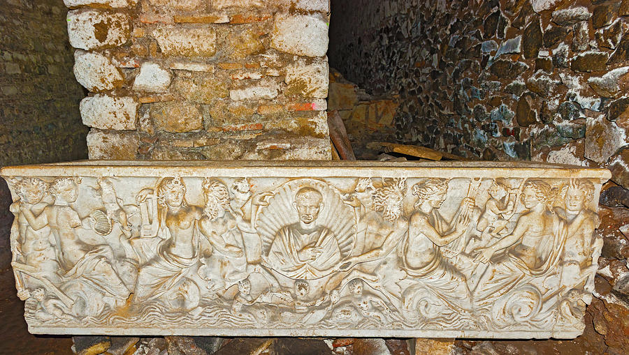 Roman marble sarcophagus Photograph by Marek Poplawski