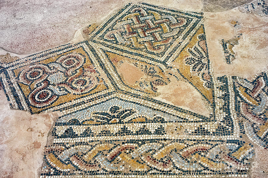 Roman Mosaic Tiles in Athens Photograph by Bob Phillips