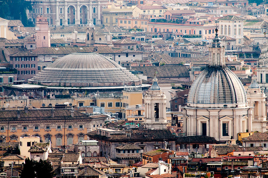 Pantheon Photograph - Roman Rooftops by Andy Smy