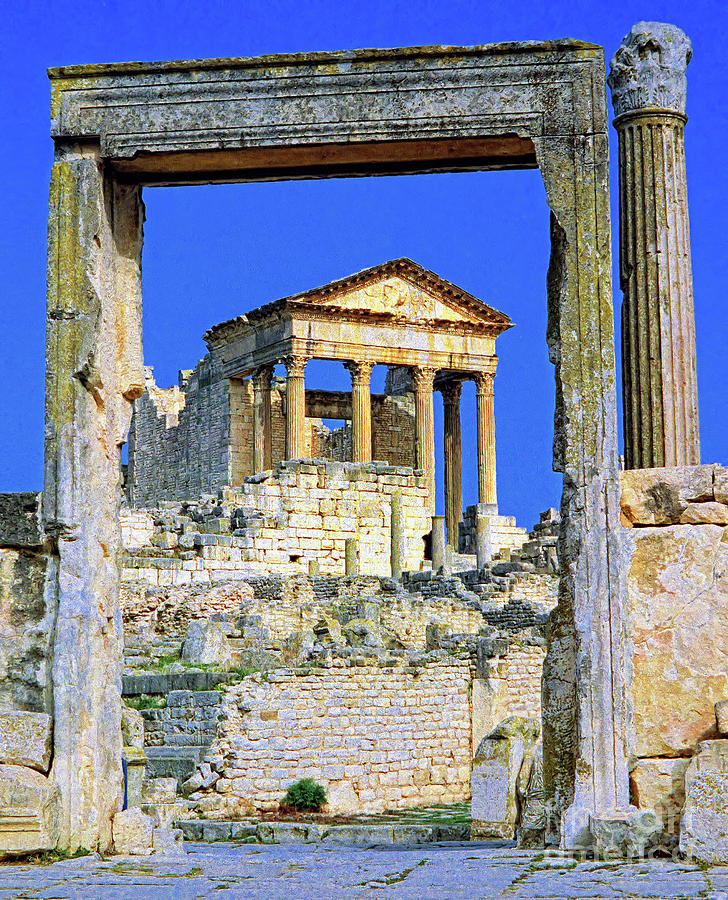 Roman Temple Dougga Photograph by Nigel Fletcher-Jones