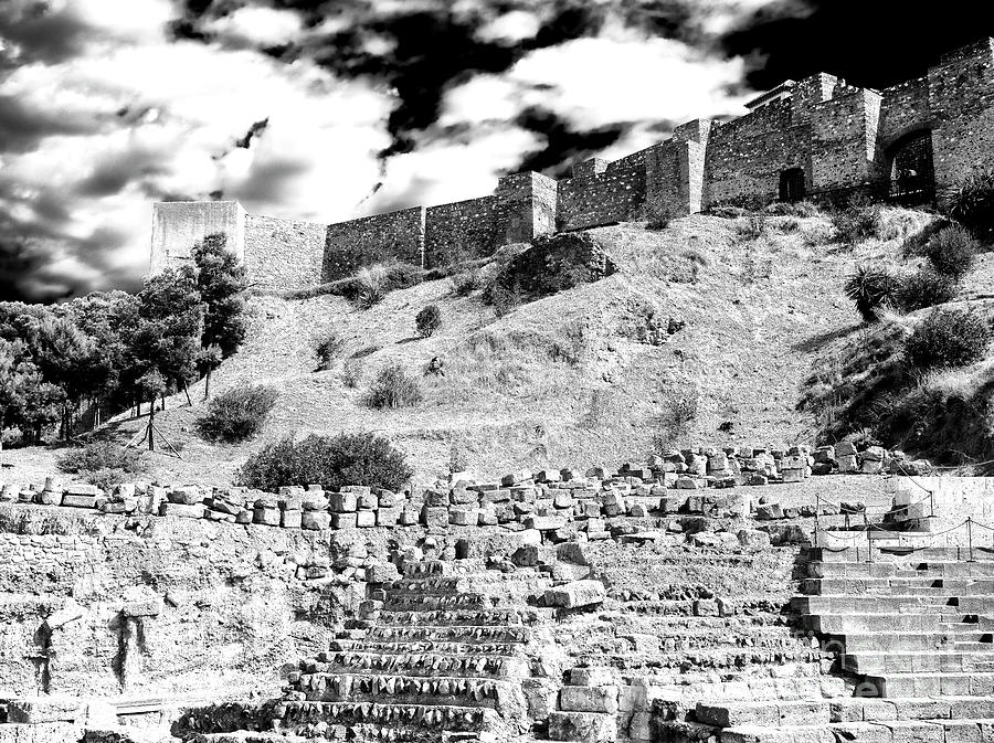 Roman Theater outside of the Alcazaba of Malaga Photograph by John Rizzuto