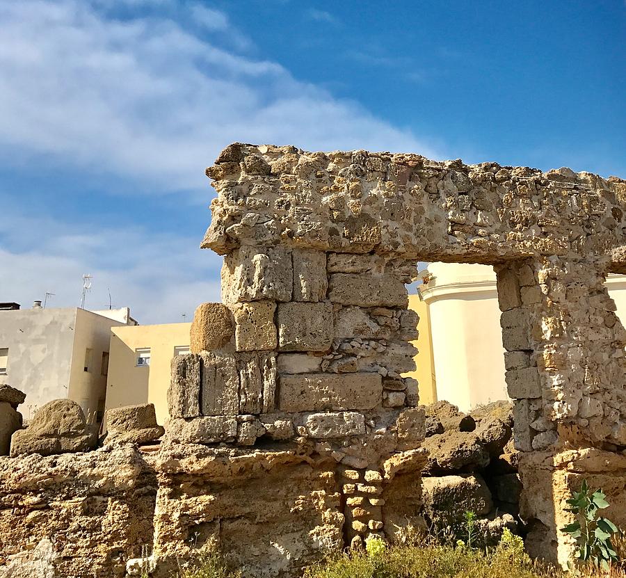 Roman Wall in Cadiz Spain Photograph by Kenlynn Schroeder