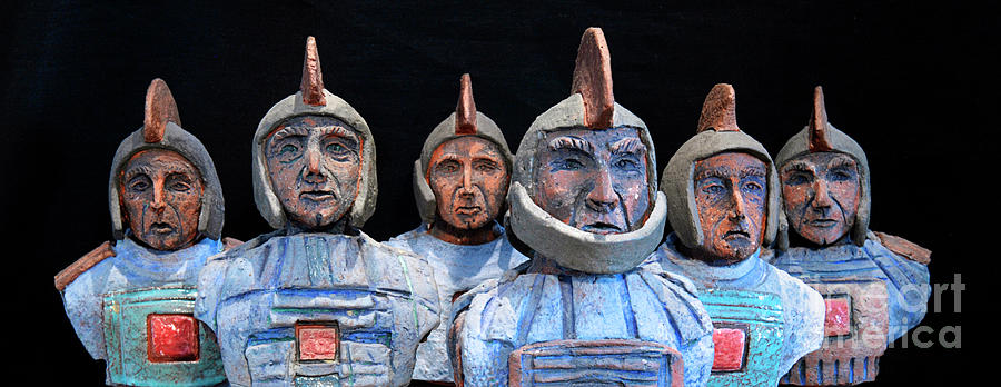 Roman Warriors - Bust sculpture - Roemer - Romeinen - Antichi Romani - Romains - Romarere Photograph by Helga Pohlen \ Urft Valley Art