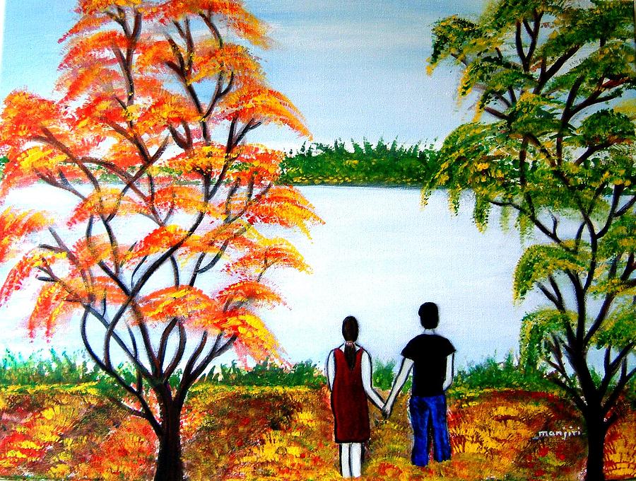 Romance in Autumn Painting by Manjiri Kanvinde