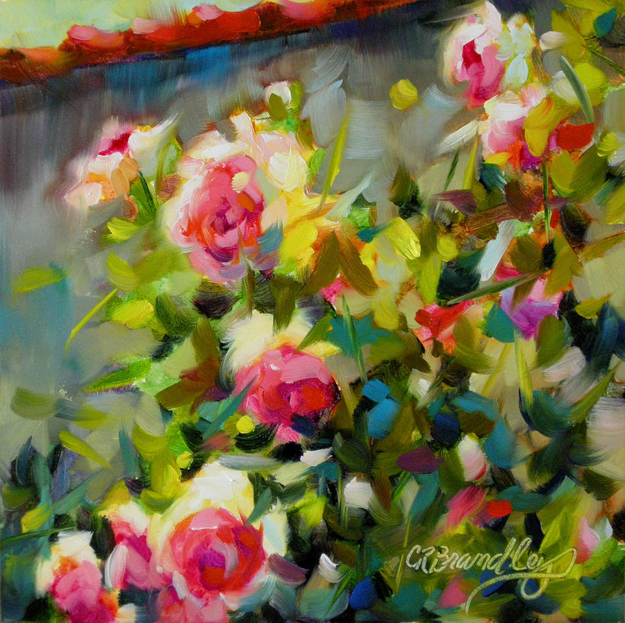 Romance in the Garden Painting by Chris Brandley