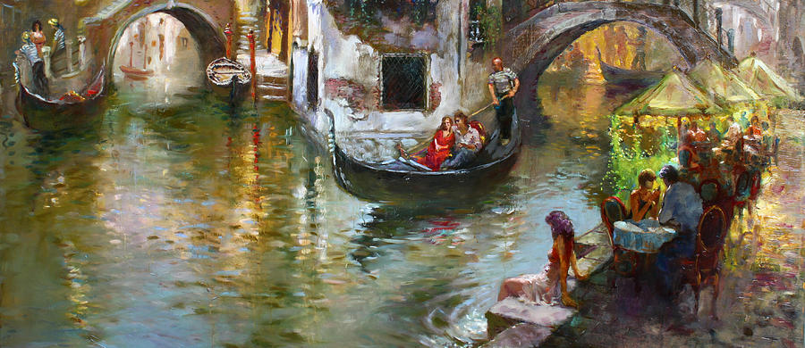 Venice Painting - Romance in Venice 2 by Ylli Haruni