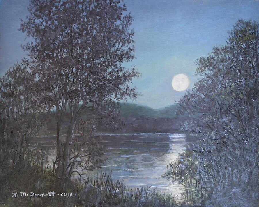 Romance of the Moon Painting by Kathleen McDermott