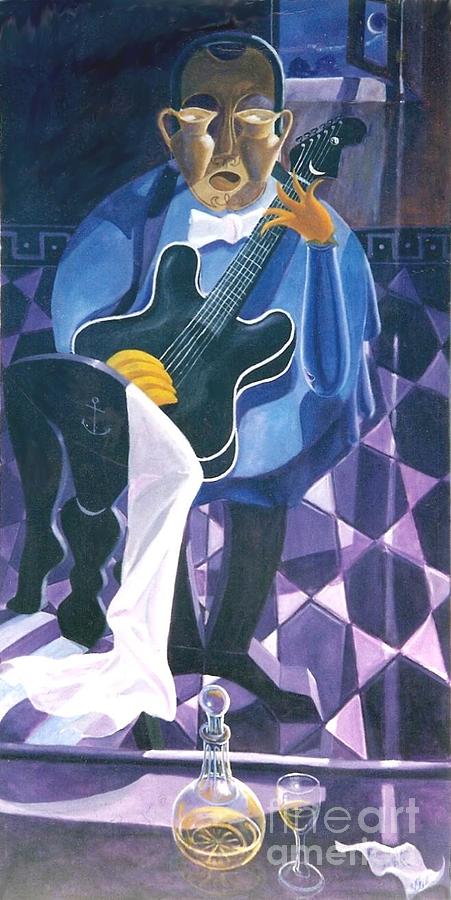 B B King Painting - Romancing Lucille by David G Wilson