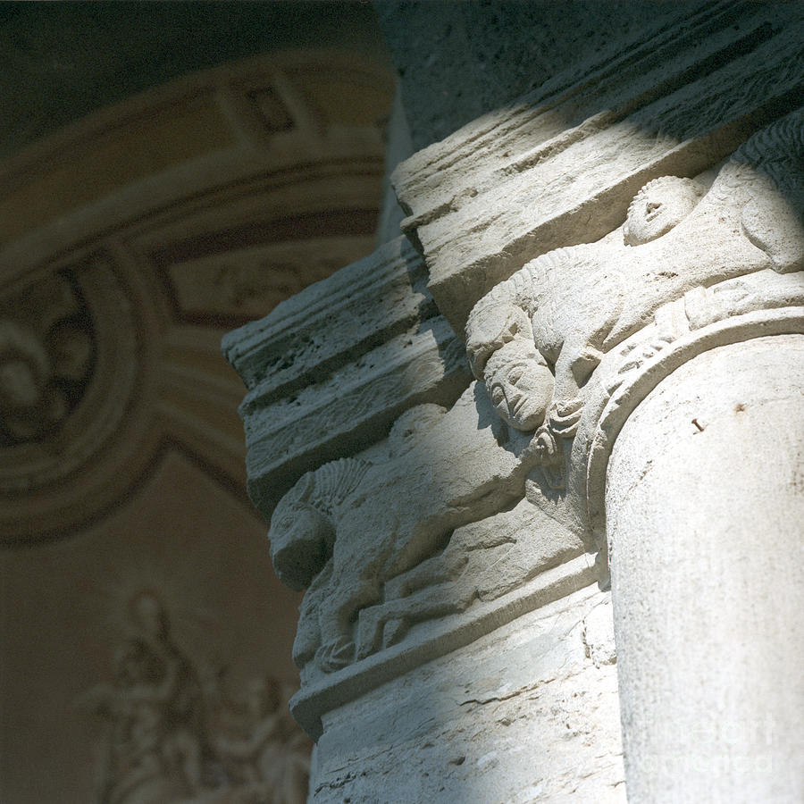 Romanesque capital Santa Giulia Photograph by Riccardo Mottola