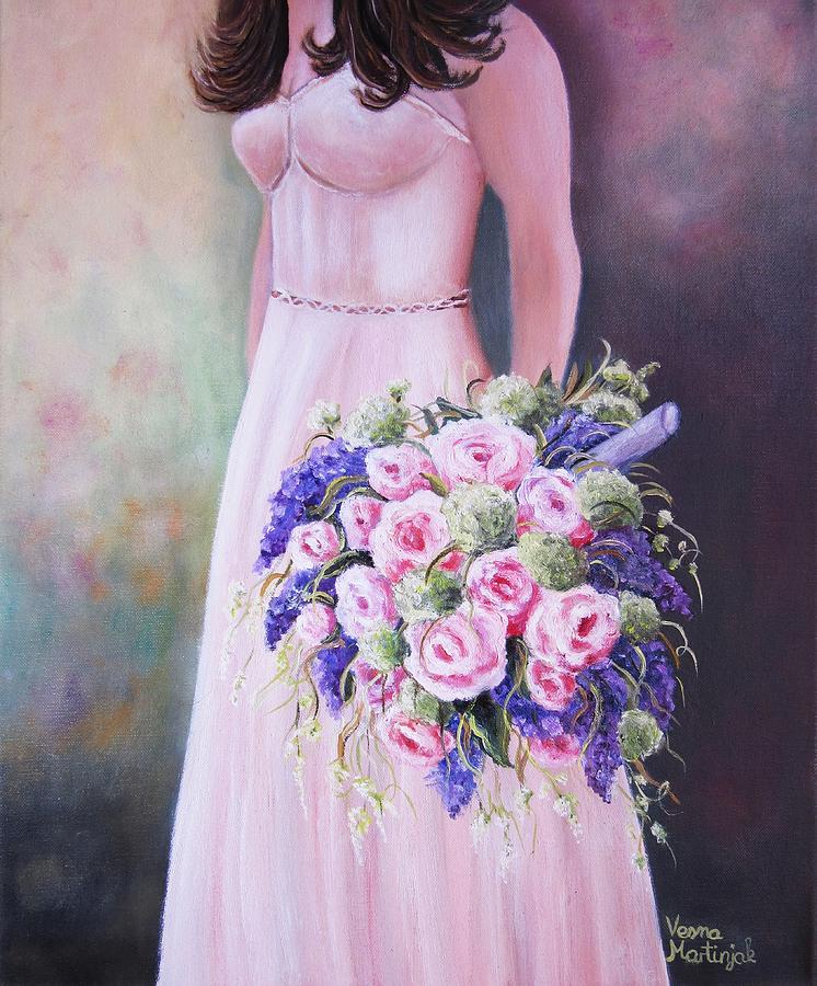 Romantic bouquet Painting by Vesna Martinjak