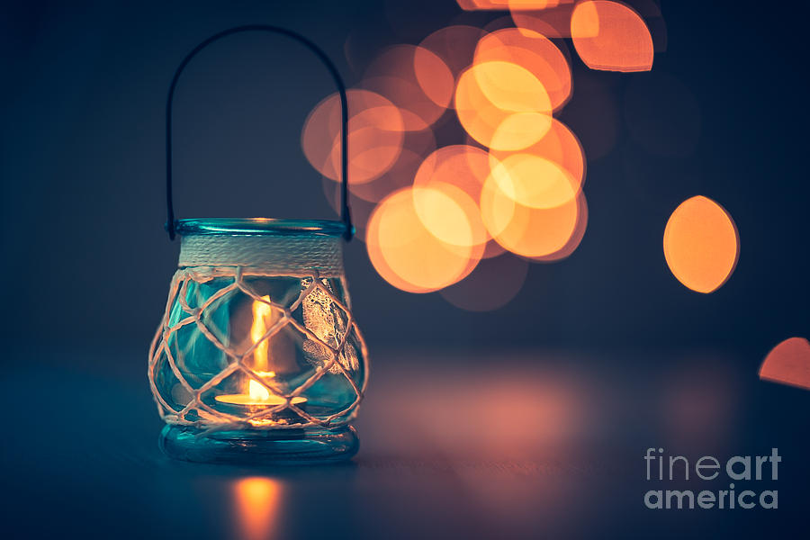 Romantic candlelight atmosphere Photograph by Anna Om