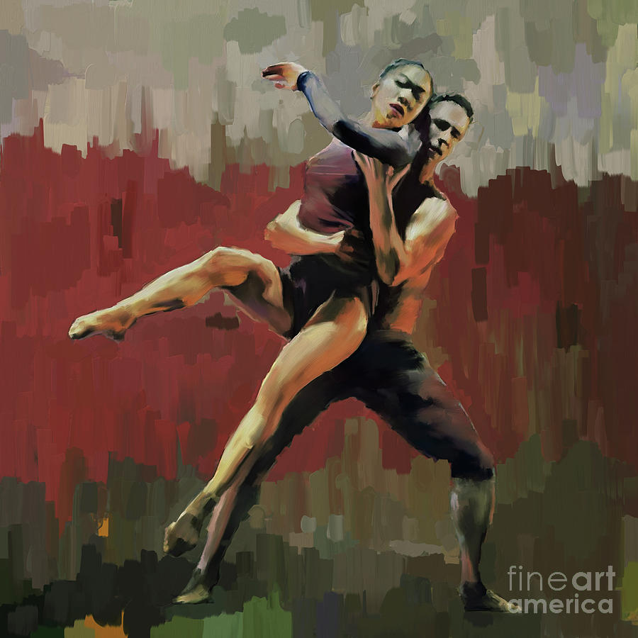 Romantic Couple Dance Painting by Gull G
