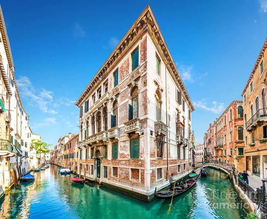 Romantic Gondola Scene in Venice Photograph by JR Photography