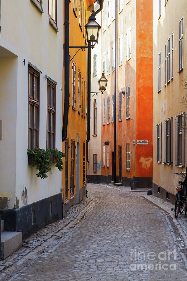 Romantic Old Town Street in Stockholm Photograph by Anastasy Yarmolovich