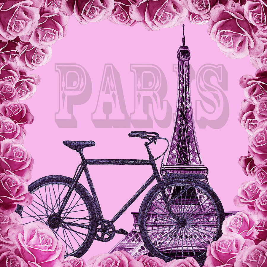Romantic Ride To Paris Painting by Irina Sztukowski