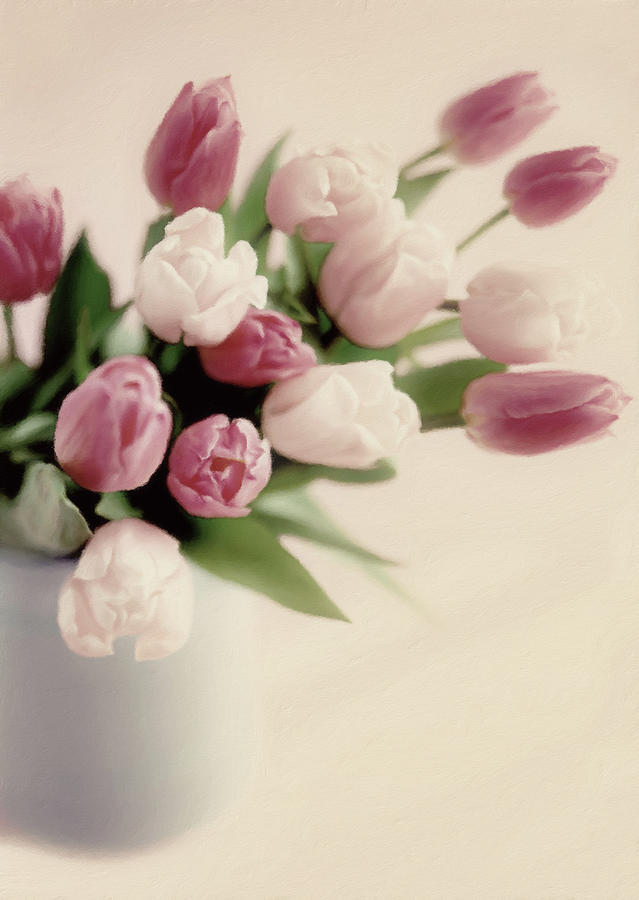 Tulip Mixed Media - Romantic Spring Returns by Georgiana Romanovna
