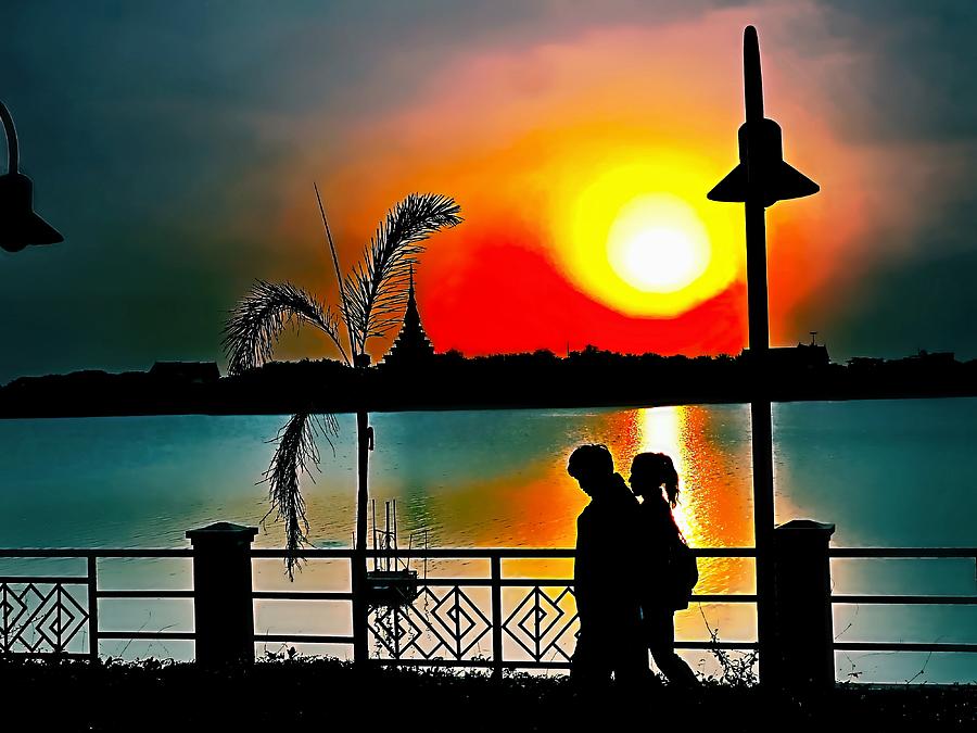 Romantic Stroll Digital Art by Ian Gledhill