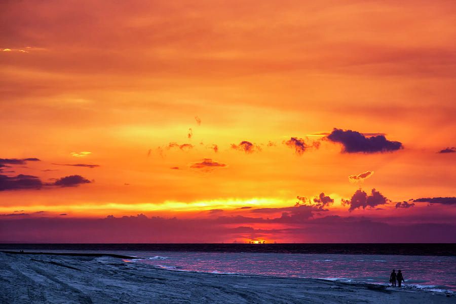 Romantic Sunset at the Cuban Beach Photograph by Erron Romantic Sunset at the Cuban Beach Photograph by Erron