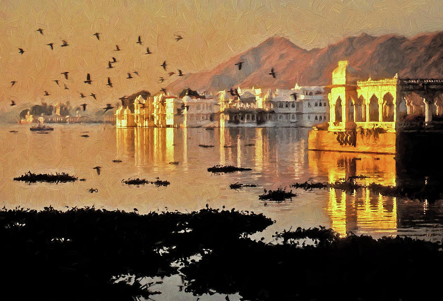 Romantic Udaipur Digital Art by Dennis Cox