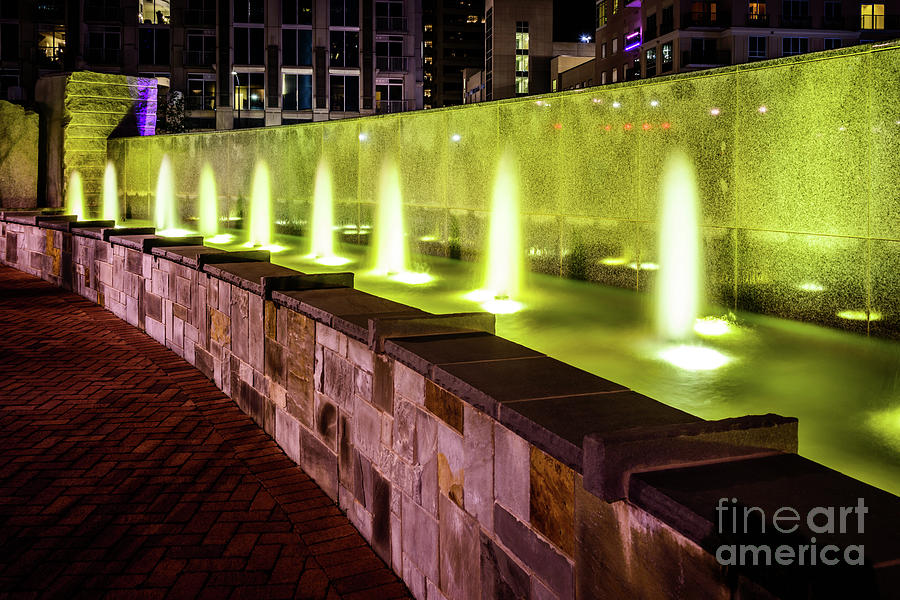 Romare Bearden Park Fountain in Charlotte NC Photograph by Paul Velgos