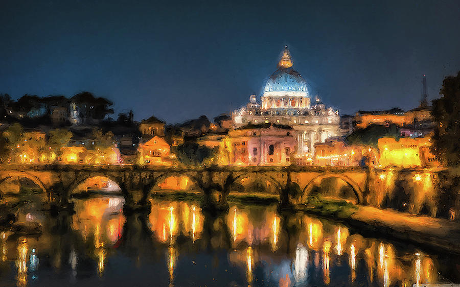 Rome and the Vatican City - 03 Painting by AM FineArtPrints