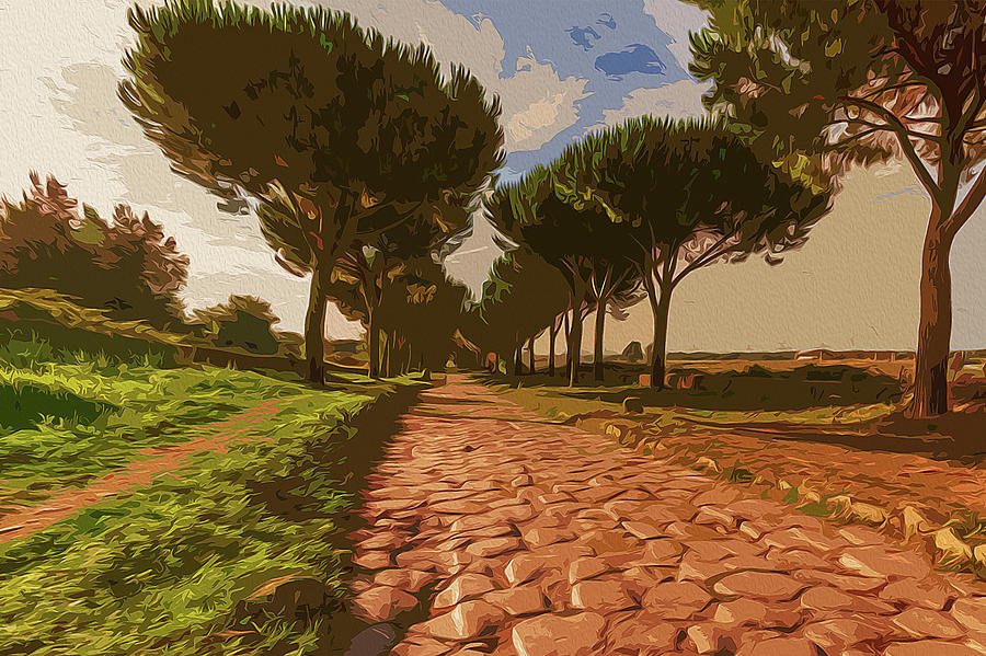 Rome, Appian Way - 02 Painting by AM FineArtPrints