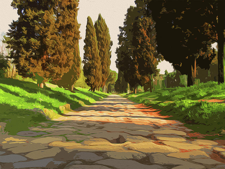 Architecture Painting - Rome, Appian Way - 03 by AM FineArtPrints
