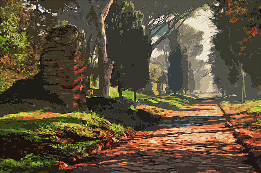 Rome, Appian Way - 05 Painting by AM FineArtPrints