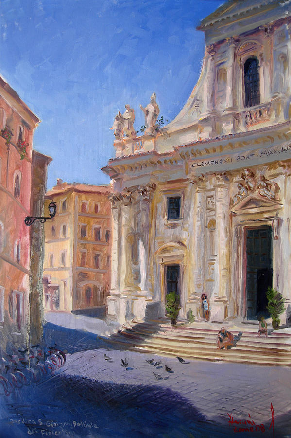 Rome Painting - Rome Basilica S Giovanni Battista dei Fiorentini by Ylli Haruni