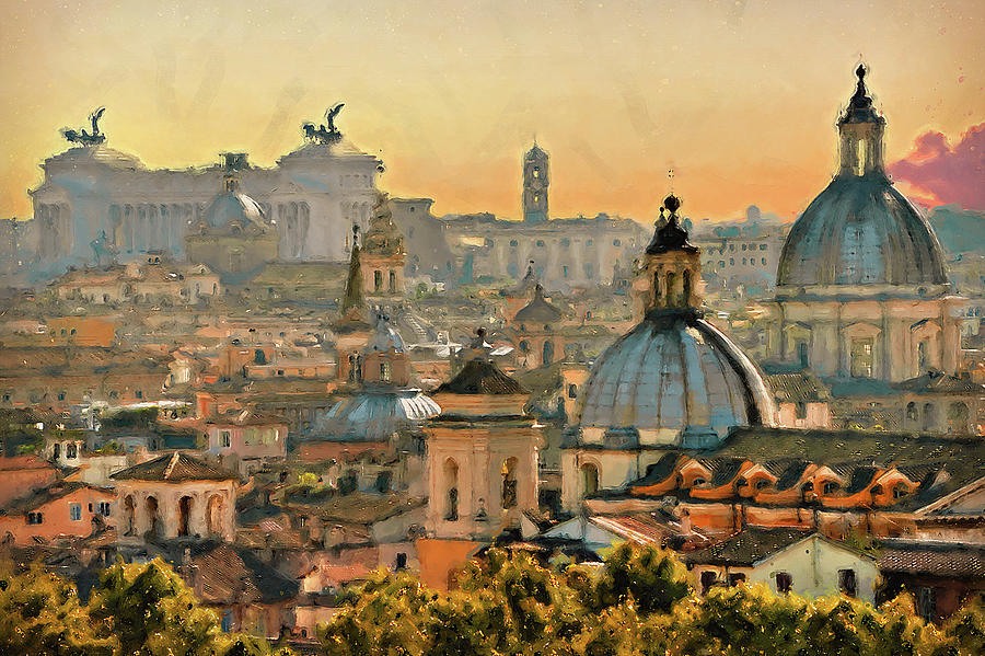 Rome Cityscape - 03 Photograph by AM FineArtPrints