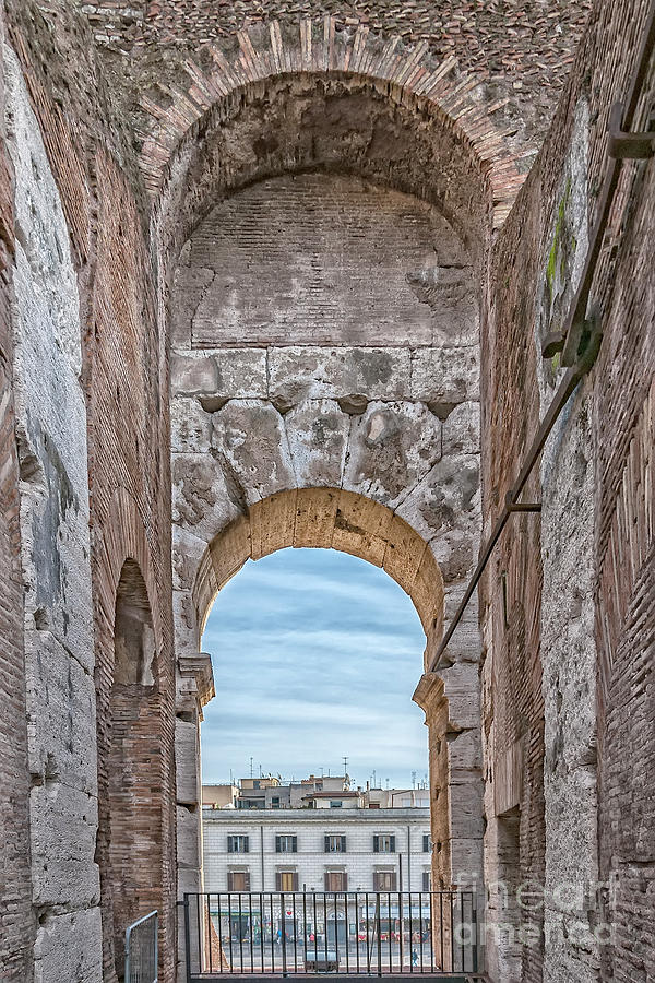 Rome Colosseum Interior Tall Archway Photograph by Antony McAulay