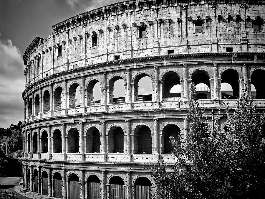 Black And White Photograph - ROME Colosseum by Melanie Viola