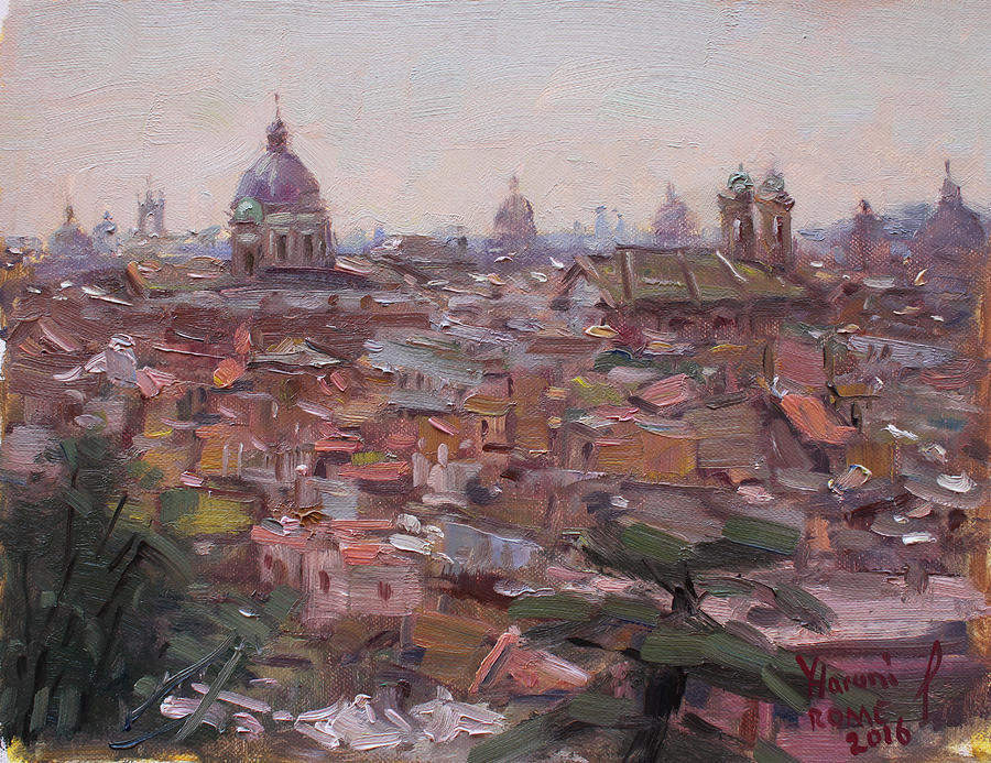 Rome da Pincio Painting by Ylli Haruni