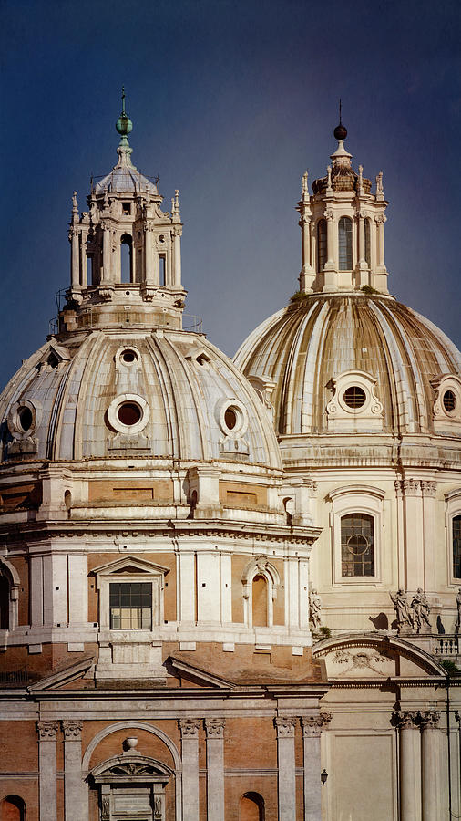 Joan Carroll Photograph - Rome Domes by Joan Carroll