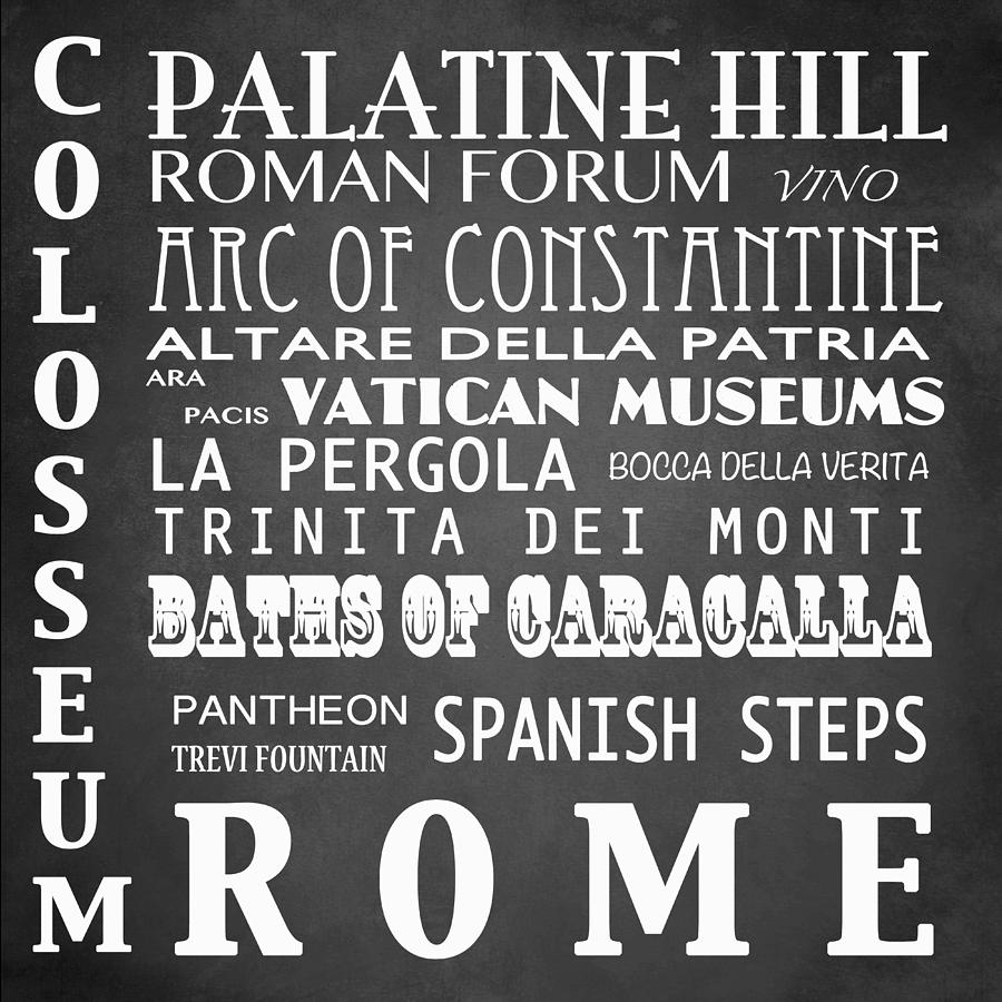 Rome Famous Landmarks Digital Art by Patricia Lintner