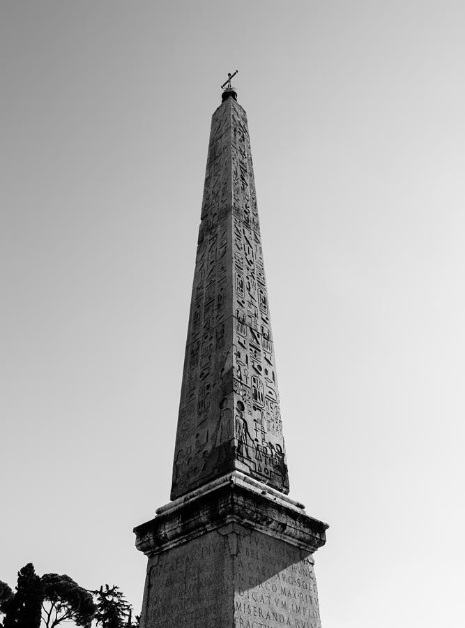 Rome Photograph - Rome - Obelisk of Piazza del Popolo 3  by AM FineArtPrints