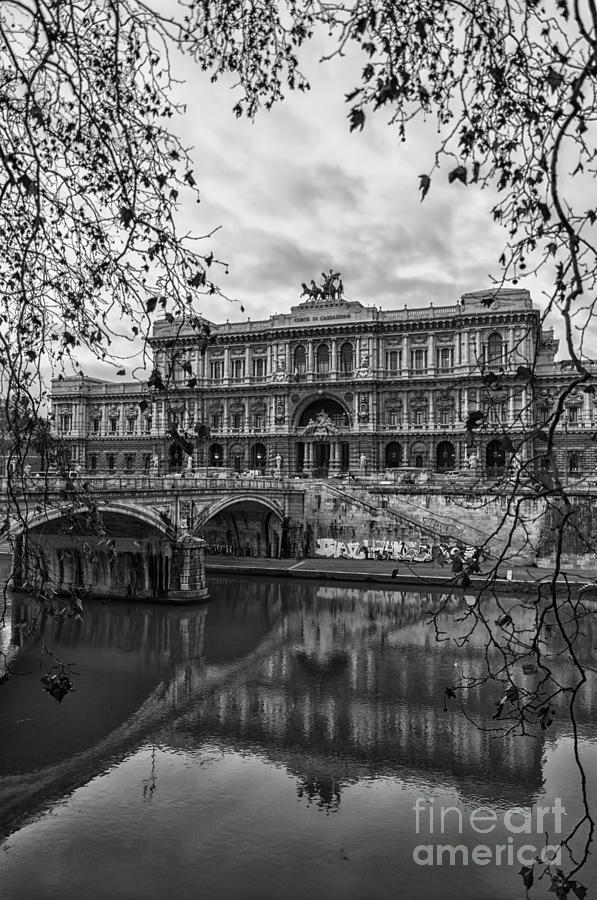 Rome Palazzo di Giustizia Monochrome edit Photograph by Antony McAulay