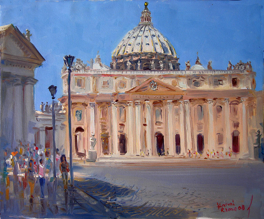 Rome Painting - Rome Piazza San Pietro by Ylli Haruni
