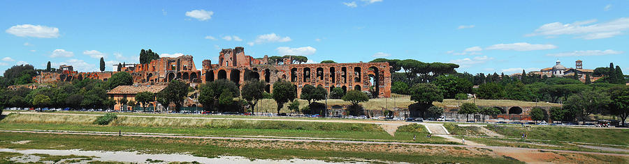 Rome Ruins Panorama Circus Maximus Photograph