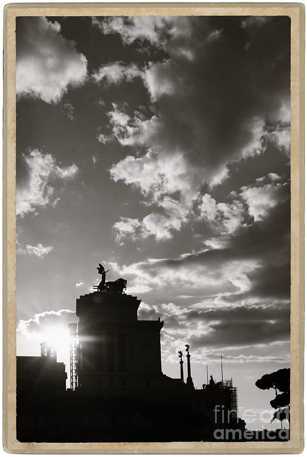 Rome silhouette under dramatic sky Photograph by Stefano Senise