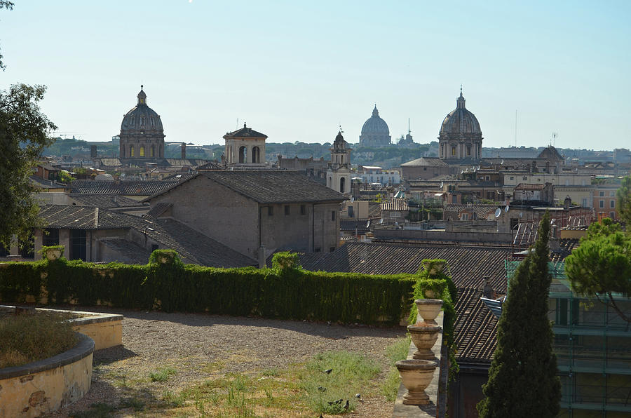 Rome Skyline Domes from the back of Capitoline Hill Photograph by Shawn OBrien