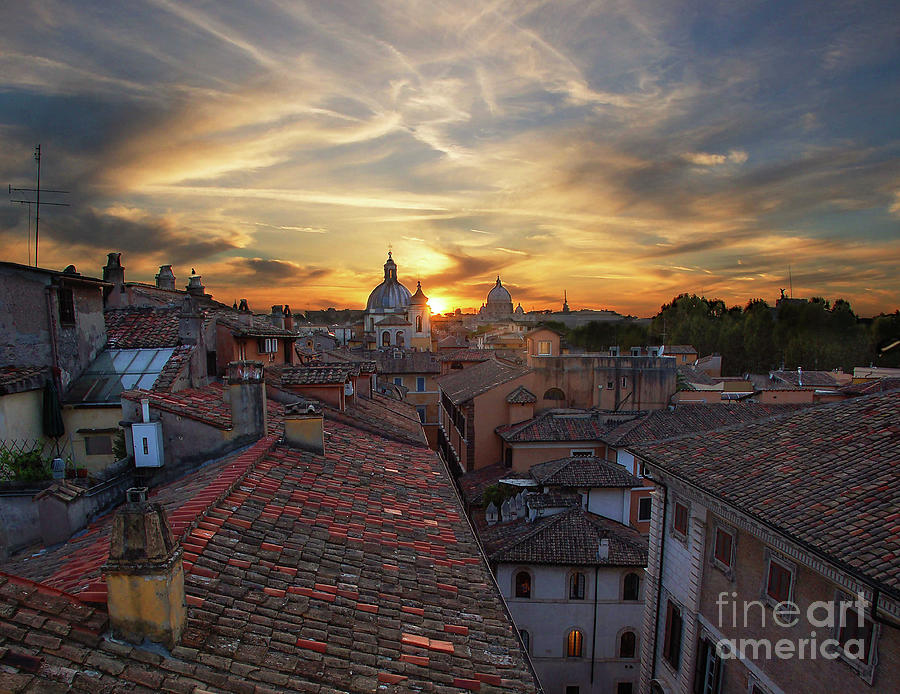 Rome Sunset Photograph by Maria Rabinky