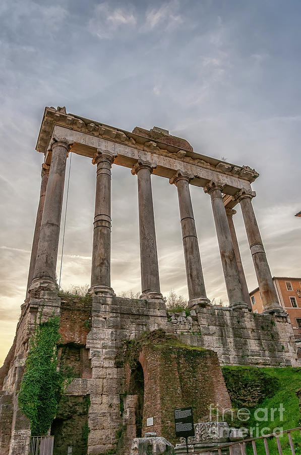 Rome Temple of Saturn Photograph by Antony McAulay